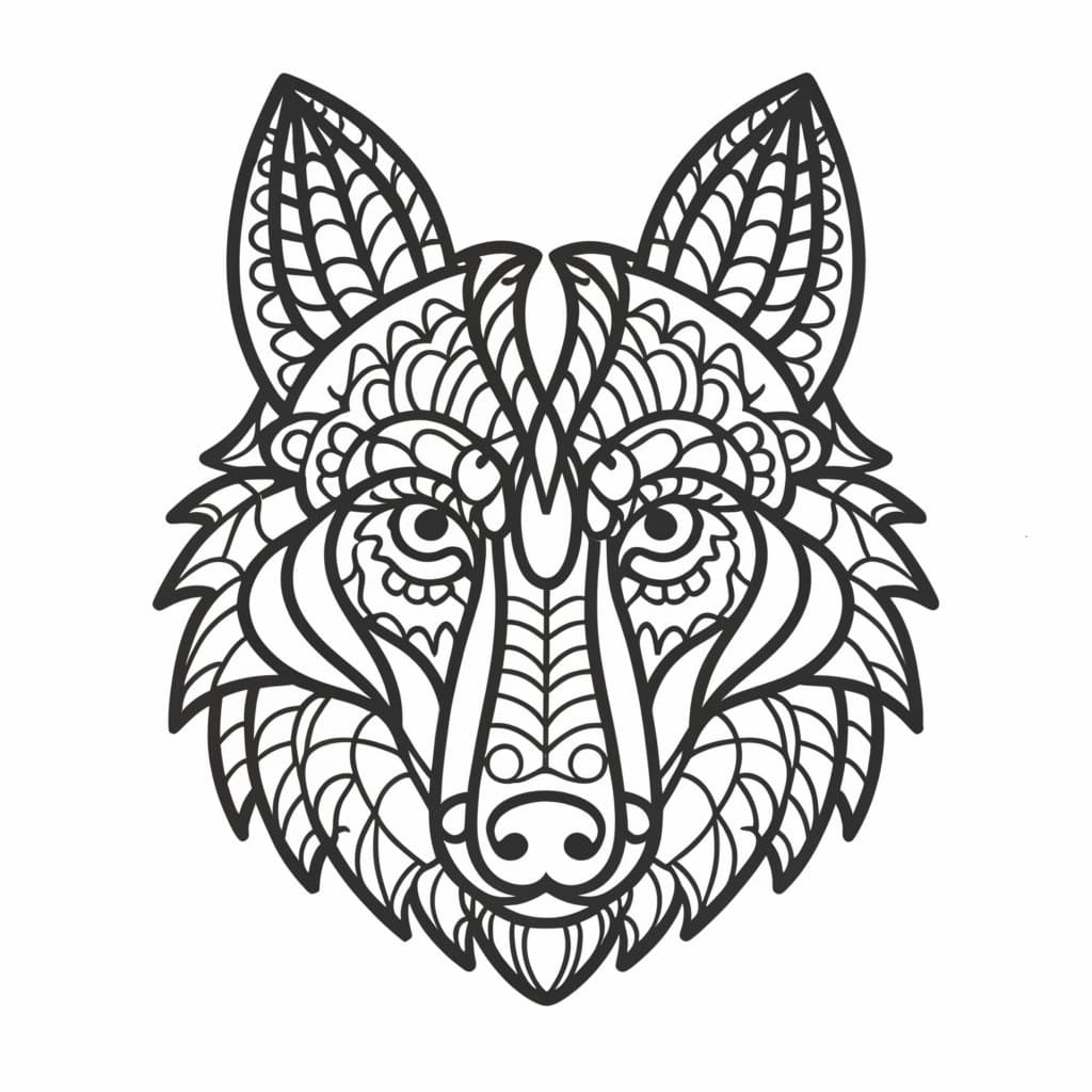 Mandalas Loup 59
